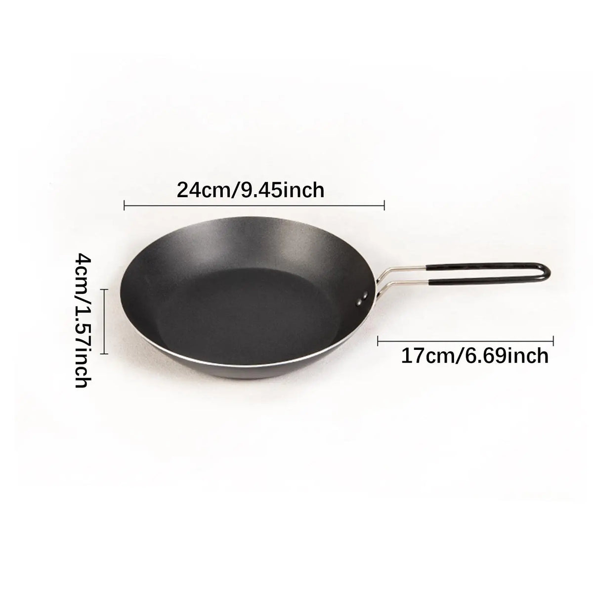 Camping Fry Pan Lightweight Multipurpose Cookware Foldable Handle Nonstick Skillet for BBQ Backpacking Hiking Travel Kitchen
