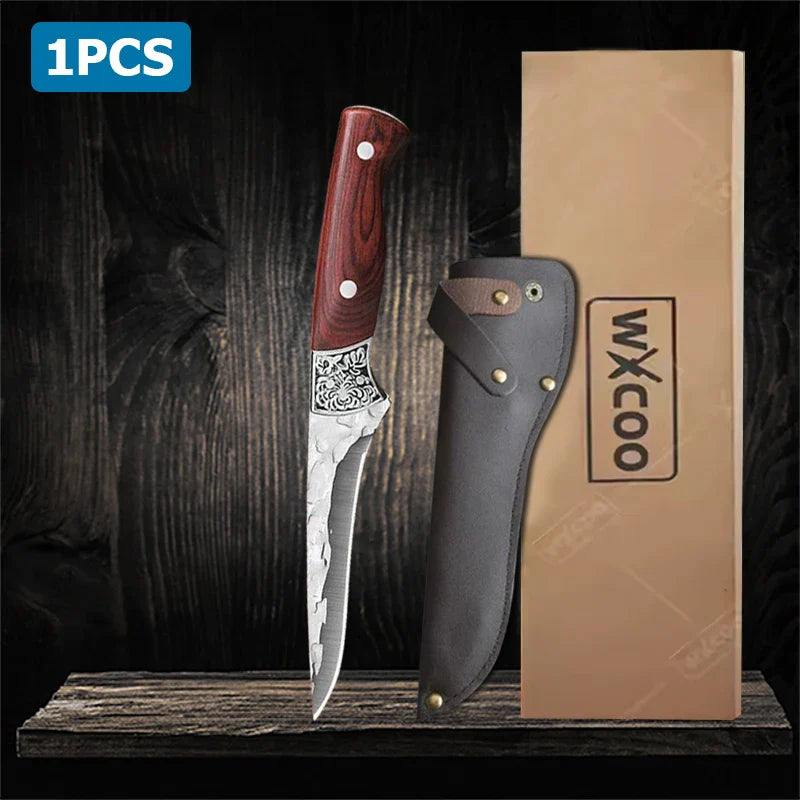 Hand Forged Butcher Knife Set Kitchen Supplies Professional Meat Cleaver Chef Kitchen Knife Multifunctional Boning Knife 1~3pcs