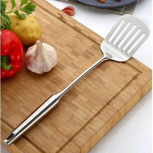 Long Handle Cooking Shovel, Rice Spoon, Stainless Steel Cooker Set, Household R Spaghetti Tool, Frying Shovel, Kitchen Gadget