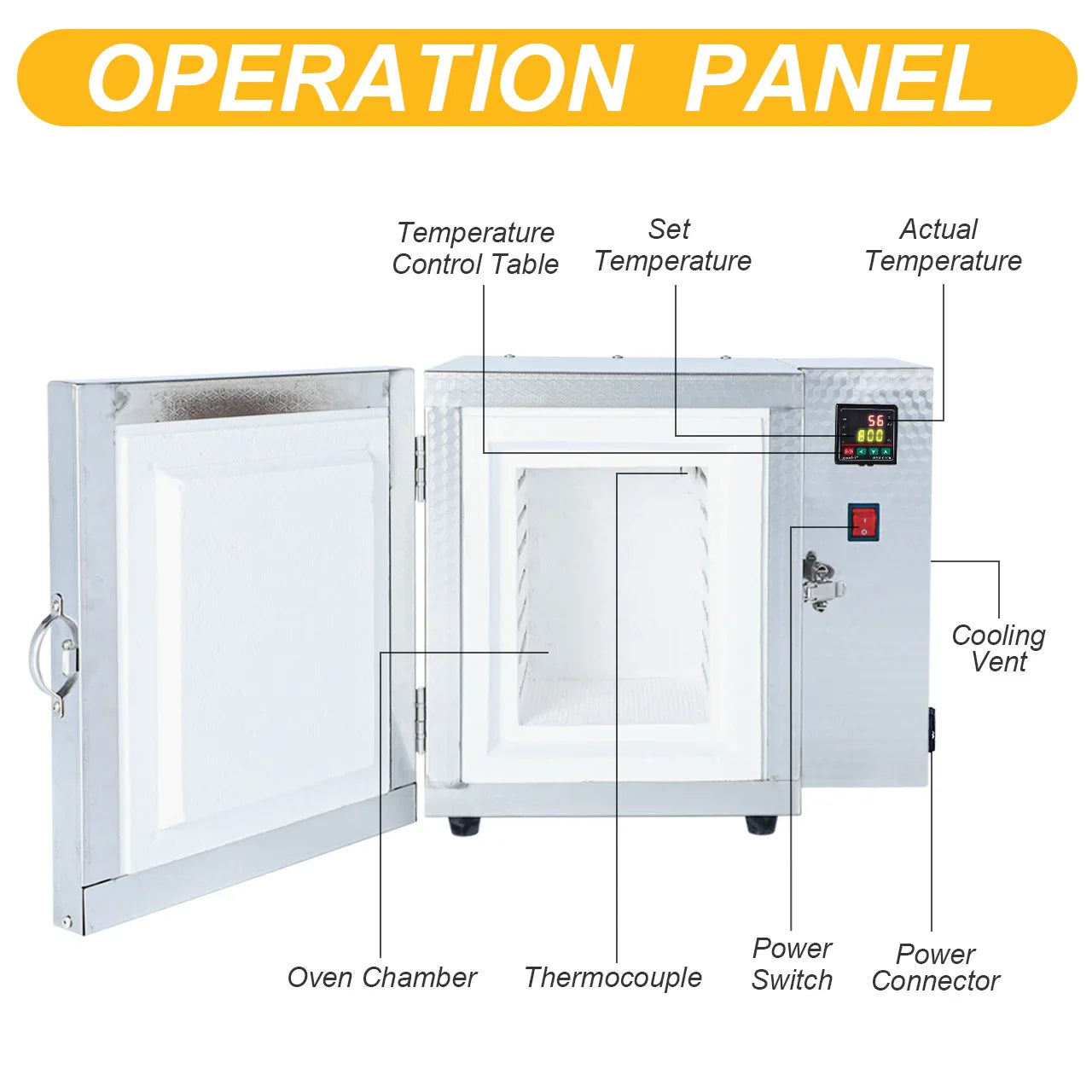 Tooltos 1500W Jewelry Casting Oven High Temperature Furnace for Investment Casting & Beginner Jewelry Casting