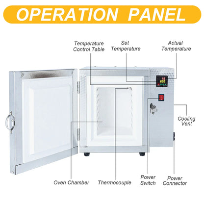 Tooltos 1500W Jewelry Casting Oven High Temperature Furnace for Investment Casting & Beginner Jewelry Casting
