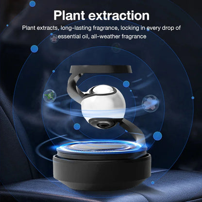 Solar Powered Levitating Car Air Freshener | Luxury Aromatherapy Diffuser | USA Imported