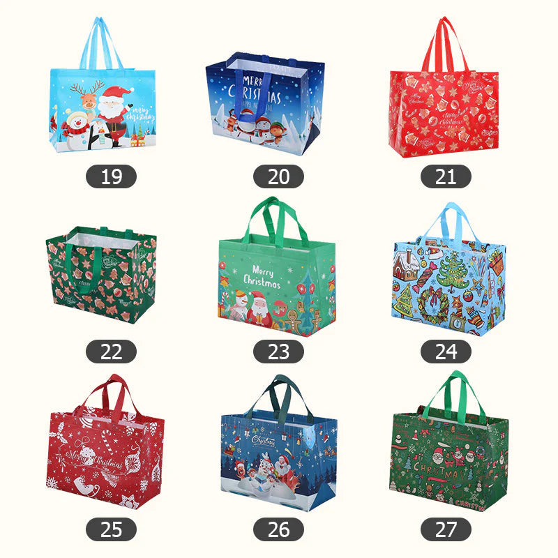 ♻️[Best Gift For Kids] ♻️🎁Halloween & Christmas Non-Woven Candy Tote Bag🎁