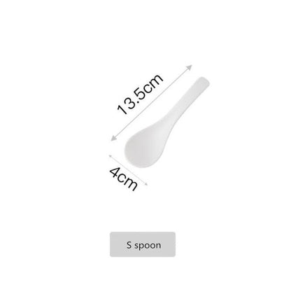 Creative English alphabet White Dinner Plate  Ceramic Kitchen Plate Tableware Set Food Dishes Rice Salad Noodles Bowl Soup