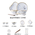 Nordic wind ceramics Phnom Penh marble tableware set christmas Bowl dish set bowl  soup dishes and dishes for household use
