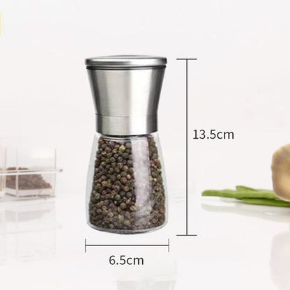 Pepper Grinder 2 in 1 Stainless Steel Manual Salt and Pepper Mill Grinder Spice Shakers Kitchen Tools Accessories for Cooking