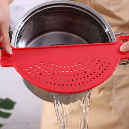Multifunction Silicone Cooking Tool Fun Shape Pot Drain Pan Strainer Liquid Drainer Kitchen Colander Drainage Supplies Tools