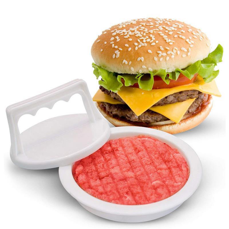 1 Set Round Shape Hamburger Press Food-Grade Plastic Hamburger Meat Beef Grill Burger Press Patty Maker Mold Mould Kitchen Tool