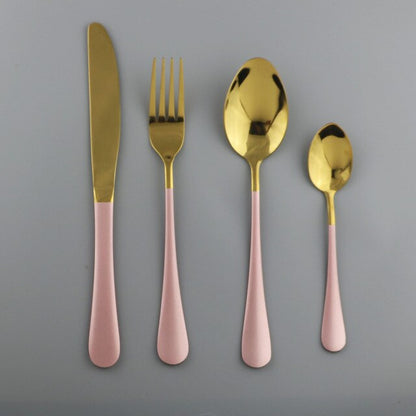 Westerm Blue Cutlery Set Dinnerware Forks Knives Spoons Tea Spoon Flatware Kitchen Dinner 18/10 Stainless Steel Tableware Set